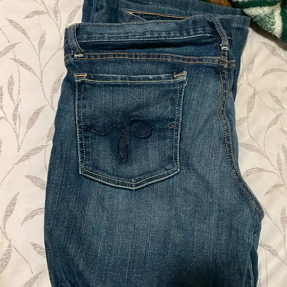 Low rise flared jeans